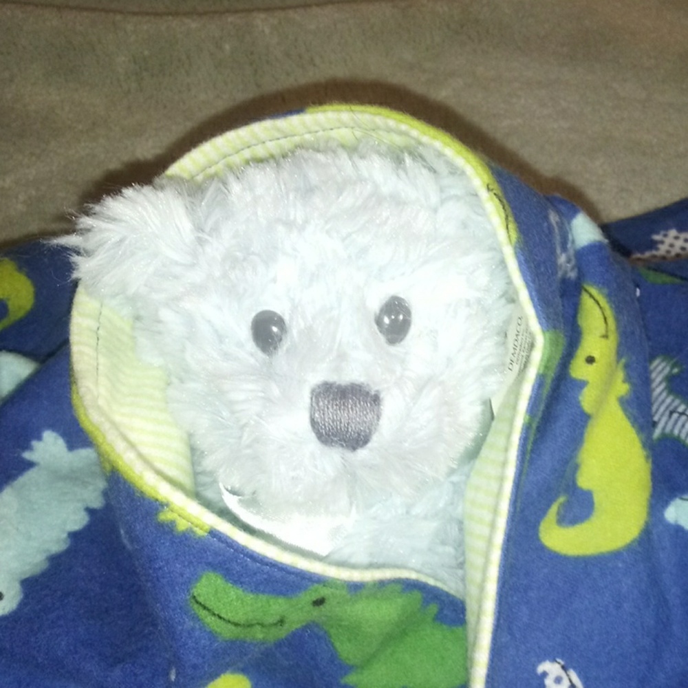 Alligator Flannel Baby Blanket